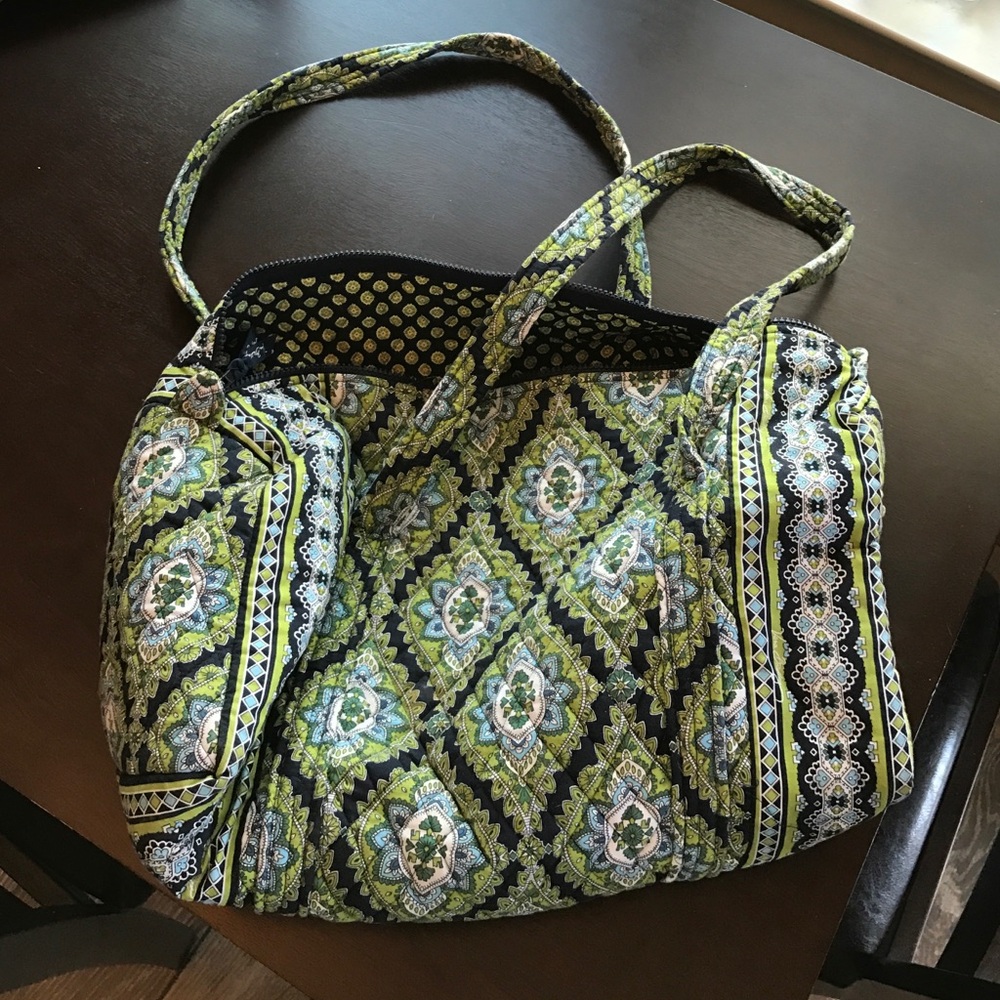 Vera Bradley Green and Blue Patterned Travel Bag